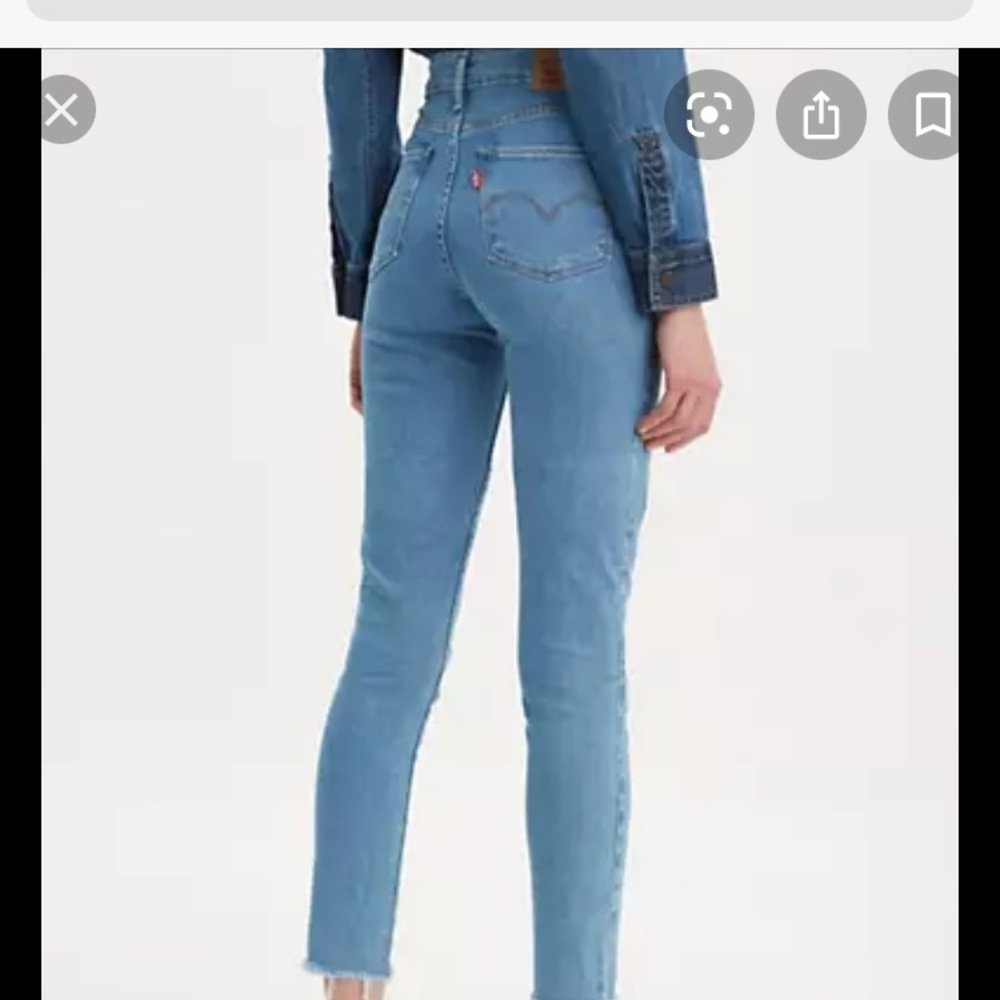 Levi’s high rise skinny jeans cut off. Size 28.